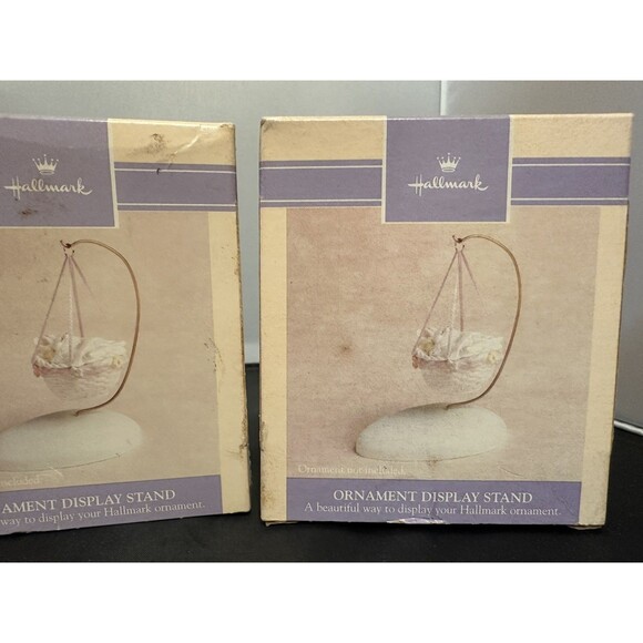 (3) Vintage Hallmark Keepsake Ornament Display Stand with Gold Hook 1990 - Picture 4 of 5
